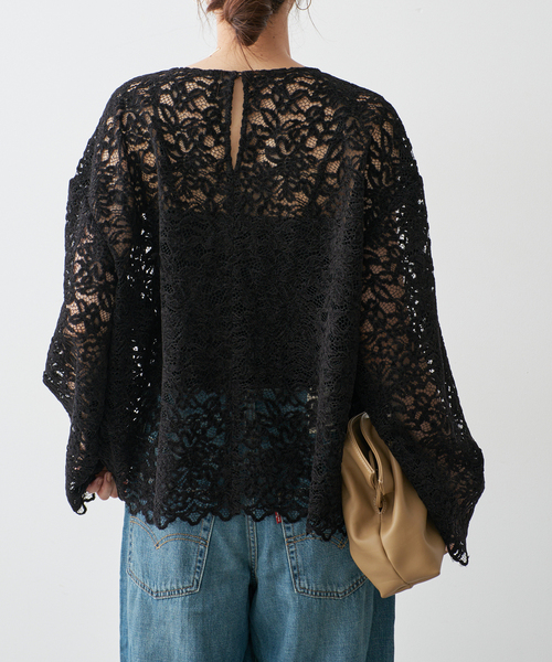 Spick & Span(スピックアンドスパン)の「《セットアップ可》brushed lace ブラウス(シャツ/ブラウス・レディース・アイボリー/ブラック・FREE)」の12枚目の写真