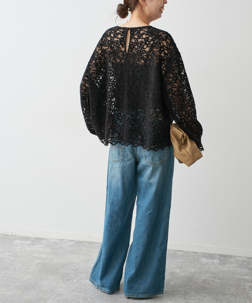 Spick & Span(スピックアンドスパン)の「《セットアップ可》brushed lace ブラウス(シャツ/ブラウス・レディース・アイボリー/ブラック・FREE)」の14枚目の写真