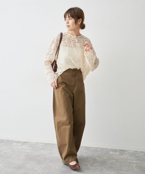 Spick & Span(スピックアンドスパン)の「《セットアップ可》brushed lace ブラウス(シャツ/ブラウス・レディース・アイボリー/ブラック・FREE)」の20枚目の写真