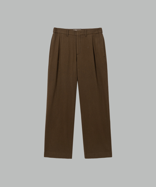NONBLANK(ノンブランク)の「ウールフランネル ルーズフィットパンツ_BROWN(スラックス・メンズ・その他・MEDIUM/LARGE/X-LARGE/XX-LARGE)」の1枚目の写真