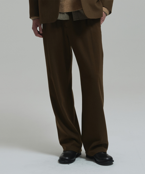 NONBLANK(ノンブランク)の「ウールフランネル ルーズフィットパンツ_BROWN(スラックス・メンズ・その他・MEDIUM/LARGE/X-LARGE/XX-LARGE)」の6枚目の写真