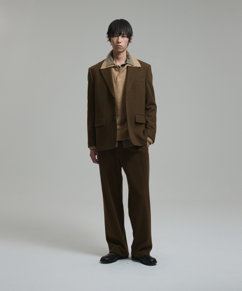 NONBLANK(ノンブランク)の「ウールフランネル ルーズフィットパンツ_BROWN(スラックス・メンズ・その他・MEDIUM/LARGE/X-LARGE/XX-LARGE)」の7枚目の写真