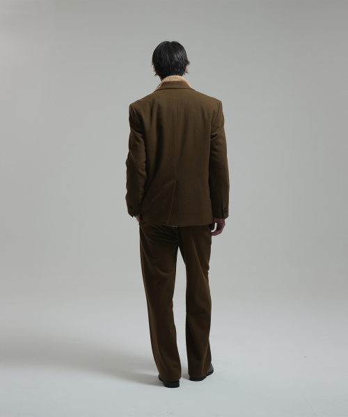 NONBLANK(ノンブランク)の「ウールフランネル ルーズフィットパンツ_BROWN(スラックス・メンズ・その他・MEDIUM/LARGE/X-LARGE/XX-LARGE)」の9枚目の写真