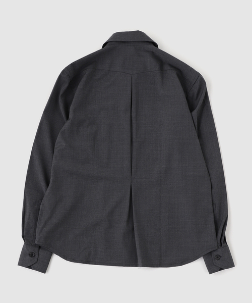 EDIFICE(エディフィス)の「ERRICO FORMICOLA (エリコフォルミコラ)Ex.GIANNI Zip Solid Shirts(シャツ/ブラウス・メンズ・チャコールグレー・MEDIUM)」の2枚目の写真