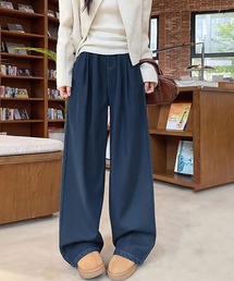 裏起毛あったかワイドパンツ