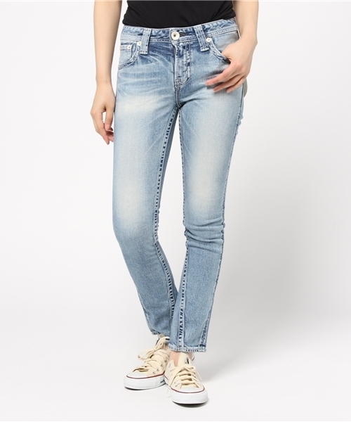 RODEO CROWNS WIDE BOWL（ロデオクラウンズワイドボウル）の「KEY FACTOR TYPE2スリム 2ND（デニムパンツ・レディース・ライトブルー・25inch/24inch/26inch/27inch/28inch）」の10枚目の写真