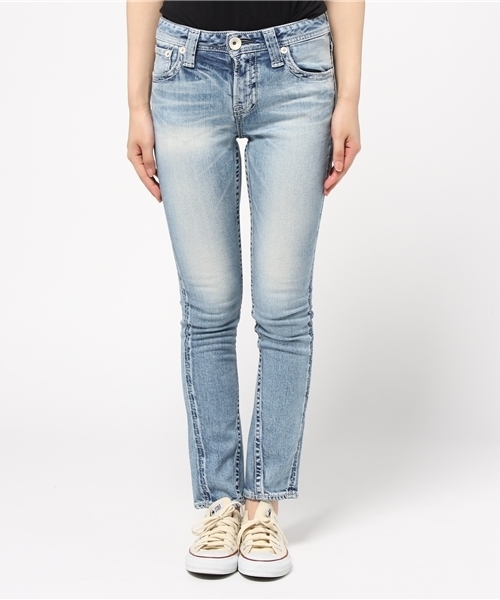 RODEO CROWNS WIDE BOWL（ロデオクラウンズワイドボウル）の「KEY FACTOR TYPE2スリム 2ND（デニムパンツ・レディース・ライトブルー・25inch/24inch/26inch/27inch/28inch）」の2枚目の写真