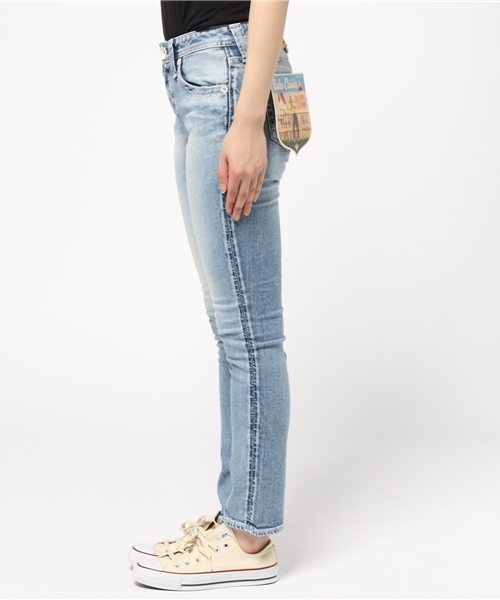 RODEO CROWNS WIDE BOWL（ロデオクラウンズワイドボウル）の「KEY FACTOR TYPE2スリム 2ND（デニムパンツ・レディース・ライトブルー・25inch/24inch/26inch/27inch/28inch）」の3枚目の写真