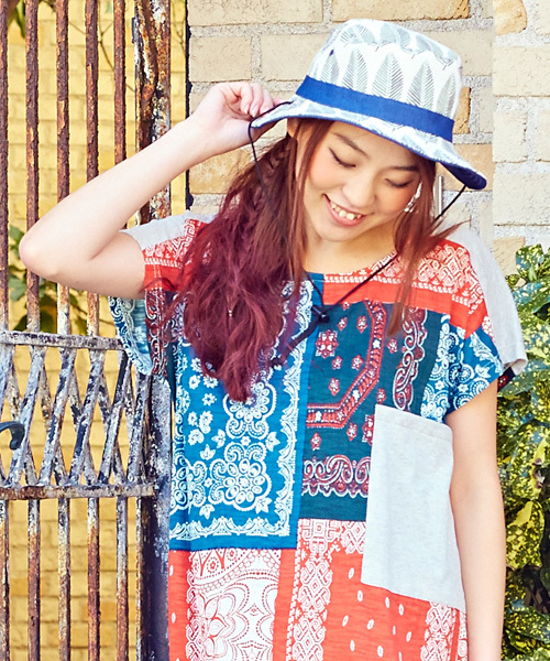 チャイハネ（チャイハネ）の「【チャイハネ】リバーシブル サファリハット（ハット・レディース・グリーン/レッド/ブルー/ベージュ/ブラック・FREE）」の22枚目の写真