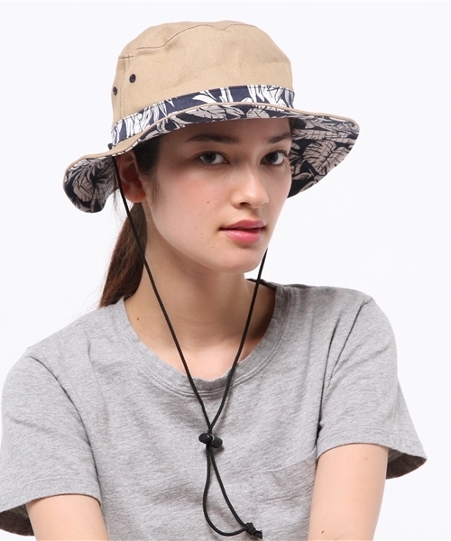 チャイハネ（チャイハネ）の「【チャイハネ】リバーシブル サファリハット（ハット・レディース・グリーン/レッド/ブルー/ベージュ/ブラック・FREE）」の3枚目の写真