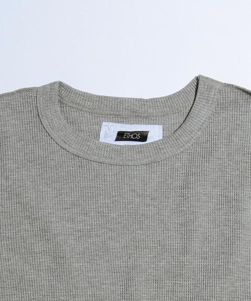 ETHOS(エトス)の「【別注】<ETHOS> THML SP SSL/カットソー◆(Tシャツ/カットソー・メンズ・グレー/ホワイト/ブラック・MEDIUM/LARGE/SMALL)」の5枚目の写真