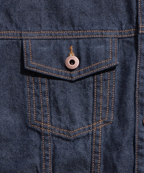 WEGO（ウィゴー）の「WEGO/オーバーサイズデニムジャケット（デニムジャケット・レディース・ダークインディゴブルー/ブラック/インディゴブルー・FREE）」の7枚目の写真