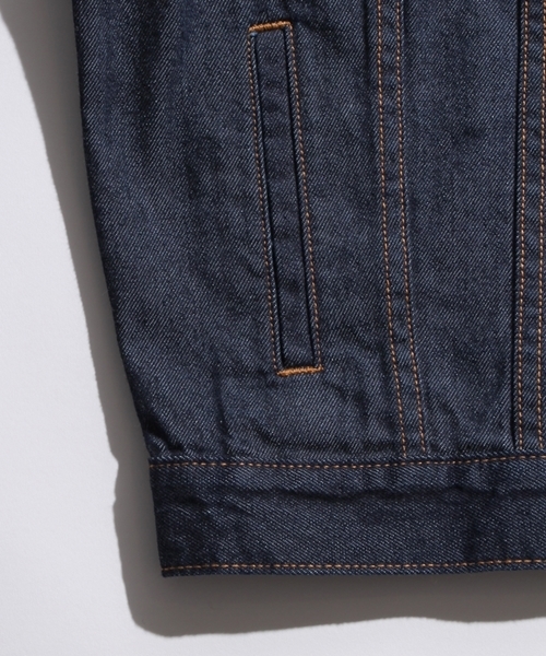 WEGO（ウィゴー）の「WEGO/オーバーサイズデニムジャケット（デニムジャケット・レディース・ダークインディゴブルー/ブラック/インディゴブルー・FREE）」の9枚目の写真