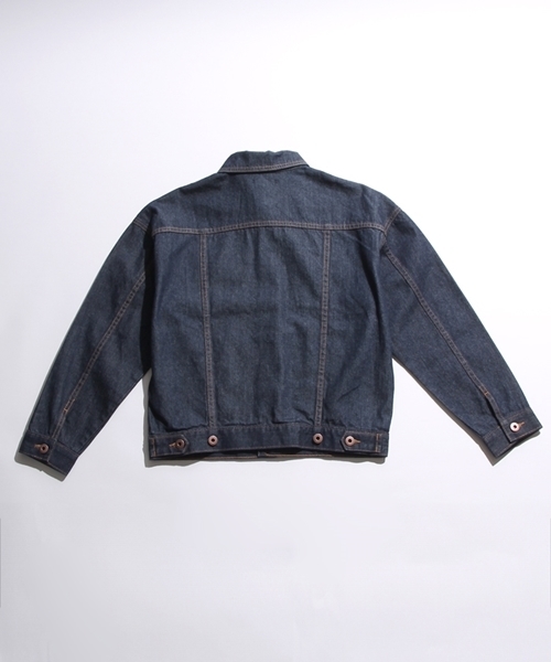 WEGO（ウィゴー）の「WEGO/オーバーサイズデニムジャケット（デニムジャケット・レディース・ダークインディゴブルー/ブラック/インディゴブルー・FREE）」の5枚目の写真