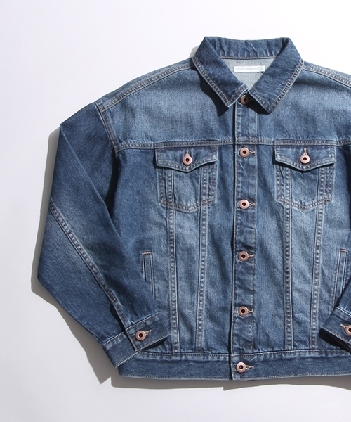 WEGO（ウィゴー）の「WEGO/オーバーサイズデニムジャケット（デニムジャケット・レディース・ダークインディゴブルー/ブラック/インディゴブルー・FREE）」の13枚目の写真
