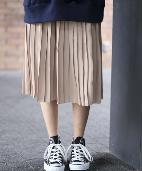 Denime（ドゥニーム）の「ジョーゼットプリーツスカート（スカート・レディース・グレー/ベージュ/ブラック・FREE）」の3枚目の写真