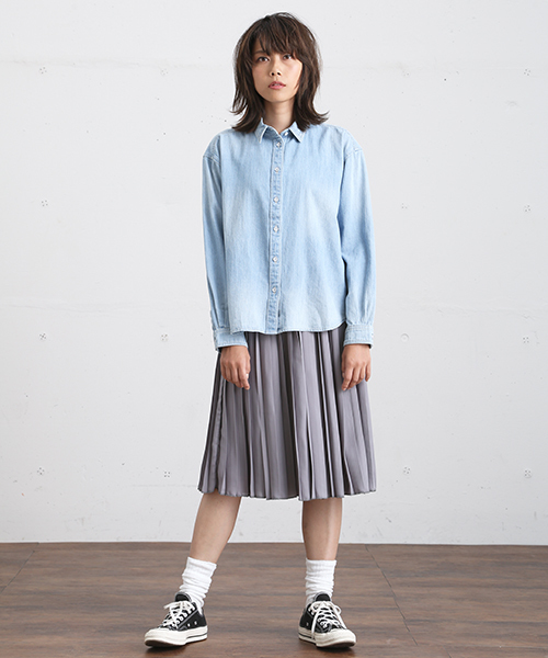 Denime（ドゥニーム）の「ジョーゼットプリーツスカート（スカート・レディース・グレー/ベージュ/ブラック・FREE）」の15枚目の写真