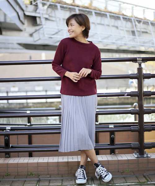 Denime（ドゥニーム）の「ジョーゼットプリーツスカート（スカート・レディース・グレー/ベージュ/ブラック・FREE）」の6枚目の写真