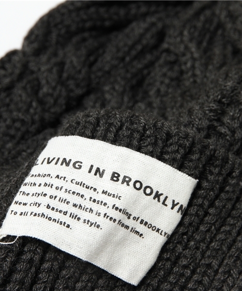 VENCEEXCHANGE（ヴァンスエクスチェンジ）の「ケーブルニットワッチ                     （ニットキャップ/ビーニー・メンズ・ブラック/ネイビー/ホワイト/ワインレッド・FREE）」の8枚目の写真