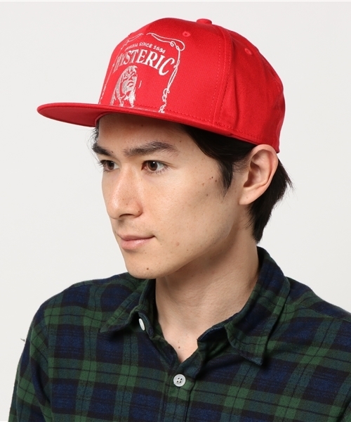 HYSTERIC GLAMOUR（ヒステリックグラマー）の「HYS WHISKY柄 刺繍キャップ（キャップ・メンズ・レッド/ネイビー/ブラック・FREE）」の6枚目の写真