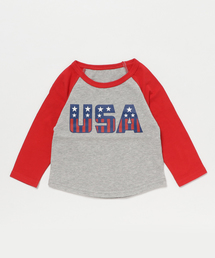 RODEO CROWNS WIDE BOWL | キッズ USA ラグランロングTシャツ(Tシャツ/カットソー)