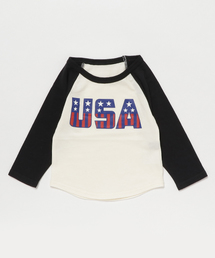 RODEO CROWNS WIDE BOWL | キッズ USA ラグランロングTシャツ(Tシャツ/カットソー)