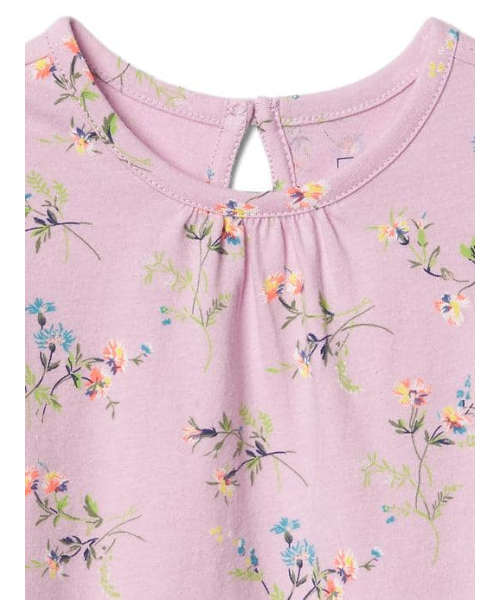 GAP（ギャップ）の「Short sleeve keyhole tee（Tシャツ/カットソー・キッズ・スモークピンク・90cm/60cm/50cm/70cm/80ｃｍ）」の3枚目の写真