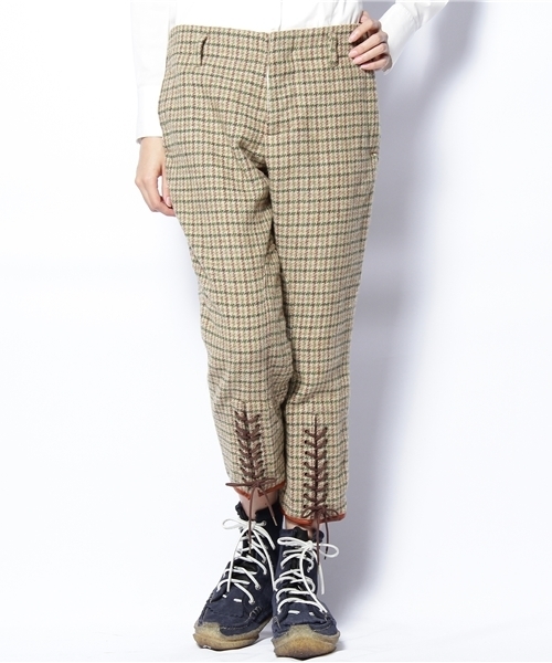 BEAMS BOY（ビームスボーイ）の「BEAMS BOY / ウールチェック ジョッパーズ（その他パンツ・レディース・ブラウン/グリーン・0/1/2）」の2枚目の写真