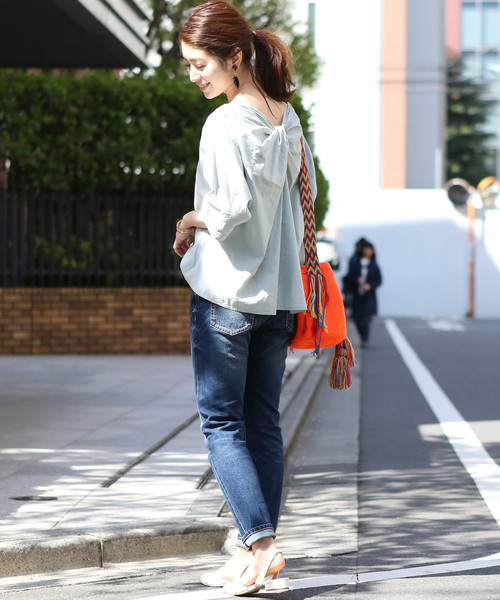 BEAUTY&YOUTH UNITED ARROWS（ビューティーアンドユースユナイテッドアローズ）の「【WEB限定】by ※セルヴィッジデニム9分丈スリムテーパードパンツ о（デニムパンツ・レディース・コバルトブルー/ネイビー・LARGE/SMALL/MEDIUM）」の17枚目の写真