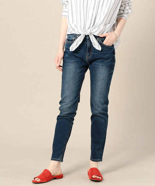 BEAUTY&YOUTH UNITED ARROWS（ビューティーアンドユースユナイテッドアローズ）の「【WEB限定】by ※セルヴィッジデニム9分丈スリムテーパードパンツ о（デニムパンツ・レディース・コバルトブルー/ネイビー・LARGE/SMALL/MEDIUM）」の19枚目の写真