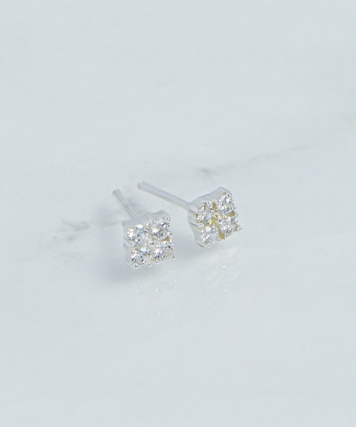 KU-CROISSANT（クークロワッサン）の「CHOKAS  SV925 ピアス CZ（ピアス（両耳用）・レディース・シルバー/シルバー系その他2/シルバー系その他3/シルバー系その他4/シルバー系その他・ONE SIZE）」の4枚目の写真