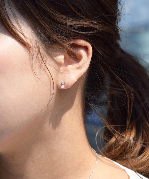 KU-CROISSANT（クークロワッサン）の「CHOKAS  SV925 ピアス CZ（ピアス（両耳用）・レディース・シルバー/シルバー系その他2/シルバー系その他3/シルバー系その他4/シルバー系その他・ONE SIZE）」の7枚目の写真