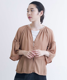 MERLOT | フレアスリーブフロントボタンブラウス0049(シャツ/ブラウス)