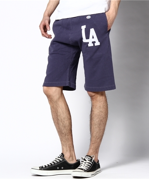 Champion（チャンピオン）の「∴CHAMPION別注スウェットショーツ（その他パンツ・メンズ・ブラック/杢グレー/ライトブラウン/ネイビー・MEDIUM/LARGE/X-LARGE）」の4枚目の写真
