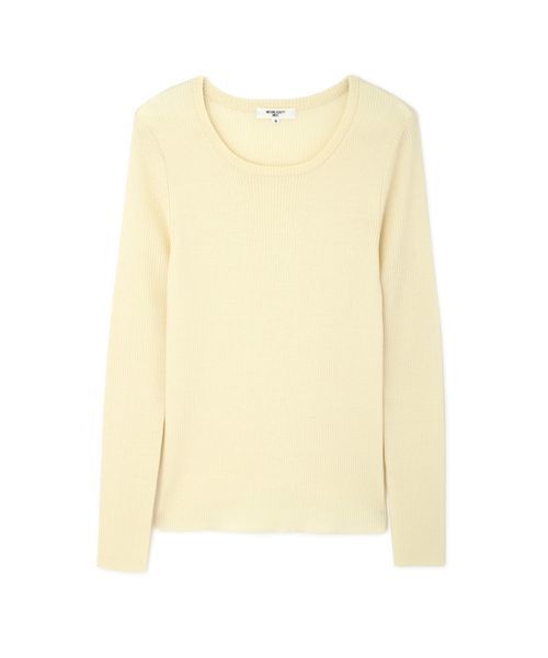 NATURAL BEAUTY BASIC(ナチュラルビューティーベーシック)の「【VERY 10月号掲載】100%ウールリブラウンドネックニット(ニット/セーター・レディース・ブラック/オフホワイト/レッド/グレー/ホワイト系その他・MEDIUM)」の3枚目の写真