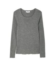 NATURAL BEAUTY BASIC | 【VERY 10月号掲載】100%ウールリブラウンドネックニット(ニット/セーター)