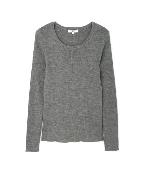 NATURAL BEAUTY BASIC(ナチュラルビューティーベーシック)の「【VERY 10月号掲載】100%ウールリブラウンドネックニット(ニット/セーター・レディース・ブラック/オフホワイト/レッド/グレー/ホワイト系その他・MEDIUM)」の5枚目の写真