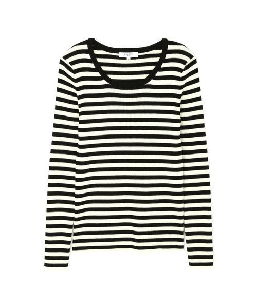 NATURAL BEAUTY BASIC(ナチュラルビューティーベーシック)の「【VERY 10月号掲載】100%ウールリブラウンドネックニット(ニット/セーター・レディース・ブラック/オフホワイト/レッド/グレー/ホワイト系その他・MEDIUM)」の2枚目の写真