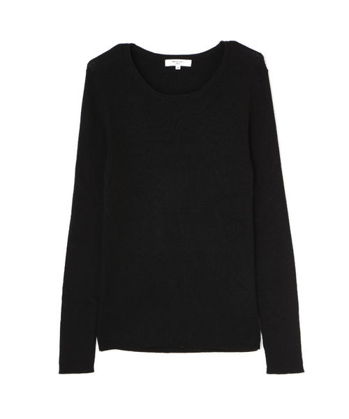 NATURAL BEAUTY BASIC(ナチュラルビューティーベーシック)の「【VERY 10月号掲載】100%ウールリブラウンドネックニット(ニット/セーター・レディース・ブラック/オフホワイト/レッド/グレー/ホワイト系その他・MEDIUM)」の4枚目の写真