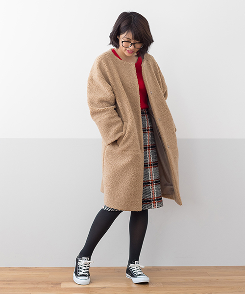 NATURAL BEAUTY BASIC(ナチュラルビューティーベーシック)の「【VERY 10月号掲載】100%ウールリブラウンドネックニット(ニット/セーター・レディース・ブラック/オフホワイト/レッド/グレー/ホワイト系その他・MEDIUM)」の9枚目の写真