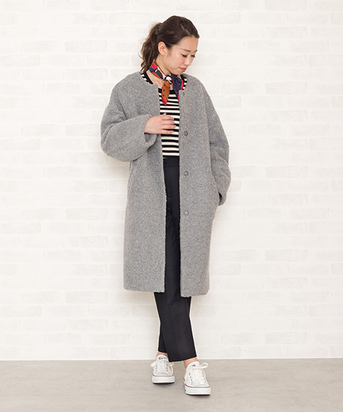 NATURAL BEAUTY BASIC(ナチュラルビューティーベーシック)の「【VERY 10月号掲載】100%ウールリブラウンドネックニット(ニット/セーター・レディース・ブラック/オフホワイト/レッド/グレー/ホワイト系その他・MEDIUM)」の13枚目の写真