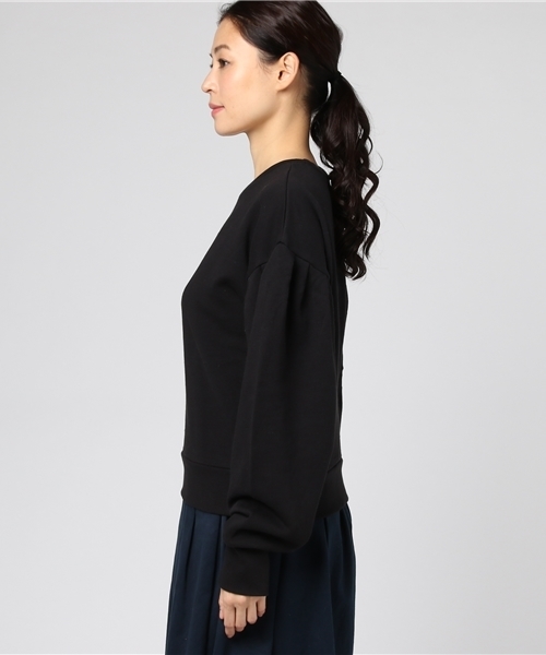 notch.（ノッチ）の「デザインスリーブスエットトップス            （スウェット・レディース・グレー/ブラック/オレンジ・M）」の6枚目の写真