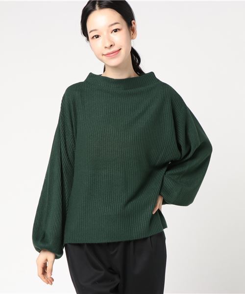 KOBE LETTUCE（コウベレタス）の「ゆったりシルエでふんわりフェミニンstyle！選べる[ハイネック/Vネック]バルーン袖コンシャス☆リブニットトップス/レディースセーター/長袖[C2780]神戸レタス（ニット/セーター・レディース・ホワイト系その他/ブラック系その他/グレー系その他/ブラウン系その他/グリーン系その他/ブルー系その他/イエロー系その他/ピンク系その他/レッド系その他/ホワイト系その他2/ブラック系その他2/グレー系その他2/ブラウン系その他2/グリーン系その他2/ブルー系その他2/イエロー系その他2/ピンク系その他2/レッド系その他2/レッド系その他4/レッド系その他3/ブルー系その他3/パープル系その他/イエロー系その他4/ブルー系その他4/イエロー系その他3/パープル系その他2/グレー系その他3/グレー系その他4・FREE）」の12枚目の写真