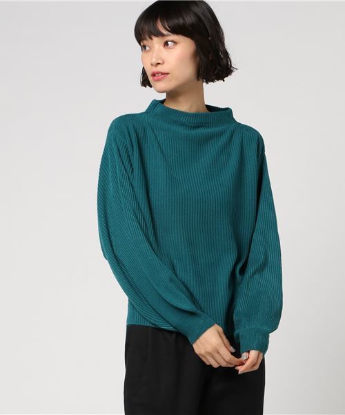 KOBE LETTUCE（コウベレタス）の「ゆったりシルエでふんわりフェミニンstyle！選べる[ハイネック/Vネック]バルーン袖コンシャス☆リブニットトップス/レディースセーター/長袖[C2780]神戸レタス（ニット/セーター・レディース・ホワイト系その他/ブラック系その他/グレー系その他/ブラウン系その他/グリーン系その他/ブルー系その他/イエロー系その他/ピンク系その他/レッド系その他/ホワイト系その他2/ブラック系その他2/グレー系その他2/ブラウン系その他2/グリーン系その他2/ブルー系その他2/イエロー系その他2/ピンク系その他2/レッド系その他2/レッド系その他4/レッド系その他3/ブルー系その他3/パープル系その他/イエロー系その他4/ブルー系その他4/イエロー系その他3/パープル系その他2/グレー系その他3/グレー系その他4・FREE）」の14枚目の写真