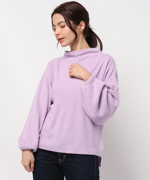 KOBE LETTUCE（コウベレタス）の「ゆったりシルエでふんわりフェミニンstyle！選べる[ハイネック/Vネック]バルーン袖コンシャス☆リブニットトップス/レディースセーター/長袖[C2780]神戸レタス（ニット/セーター・レディース・ホワイト系その他/ブラック系その他/グレー系その他/ブラウン系その他/グリーン系その他/ブルー系その他/イエロー系その他/ピンク系その他/レッド系その他/ホワイト系その他2/ブラック系その他2/グレー系その他2/ブラウン系その他2/グリーン系その他2/ブルー系その他2/イエロー系その他2/ピンク系その他2/レッド系その他2/レッド系その他4/レッド系その他3/ブルー系その他3/パープル系その他/イエロー系その他4/ブルー系その他4/イエロー系その他3/パープル系その他2/グレー系その他3/グレー系その他4・FREE）」の17枚目の写真