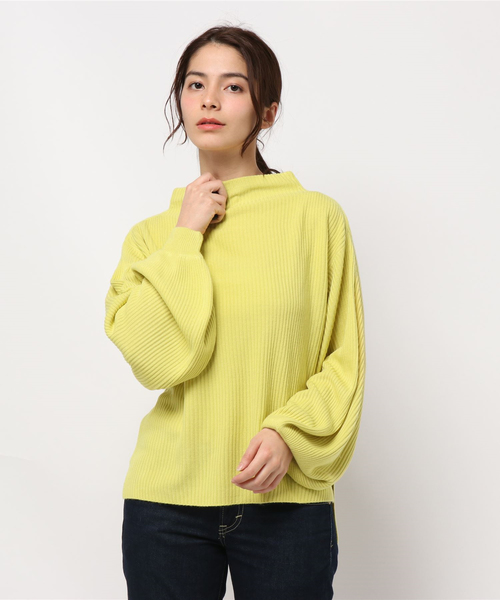 KOBE LETTUCE（コウベレタス）の「ゆったりシルエでふんわりフェミニンstyle！選べる[ハイネック/Vネック]バルーン袖コンシャス☆リブニットトップス/レディースセーター/長袖[C2780]神戸レタス（ニット/セーター・レディース・ホワイト系その他/ブラック系その他/グレー系その他/ブラウン系その他/グリーン系その他/ブルー系その他/イエロー系その他/ピンク系その他/レッド系その他/ホワイト系その他2/ブラック系その他2/グレー系その他2/ブラウン系その他2/グリーン系その他2/ブルー系その他2/イエロー系その他2/ピンク系その他2/レッド系その他2/レッド系その他4/レッド系その他3/ブルー系その他3/パープル系その他/イエロー系その他4/ブルー系その他4/イエロー系その他3/パープル系その他2/グレー系その他3/グレー系その他4・FREE）」の21枚目の写真