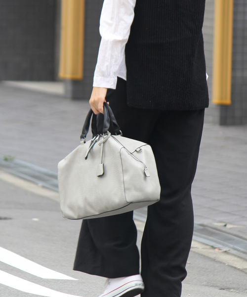 VitaFelice（ヴィータフェリーチェ）の「リザード型押し2wayボストンバッグ/トート・ショルダーバッグ（ボストンバッグ・レディース・ライトグレー/ブラウン/グリーン/ネイビー/チャコールグレー・FREE）」の22枚目の写真