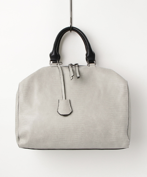 VitaFelice（ヴィータフェリーチェ）の「リザード型押し2wayボストンバッグ/トート・ショルダーバッグ（ボストンバッグ・レディース・ライトグレー/ブラウン/グリーン/ネイビー/チャコールグレー・FREE）」の12枚目の写真