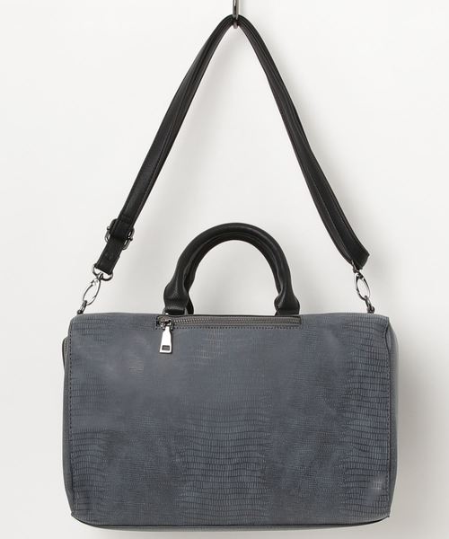 VitaFelice（ヴィータフェリーチェ）の「リザード型押し2wayボストンバッグ/トート・ショルダーバッグ（ボストンバッグ・レディース・ライトグレー/ブラウン/グリーン/ネイビー/チャコールグレー・FREE）」の11枚目の写真