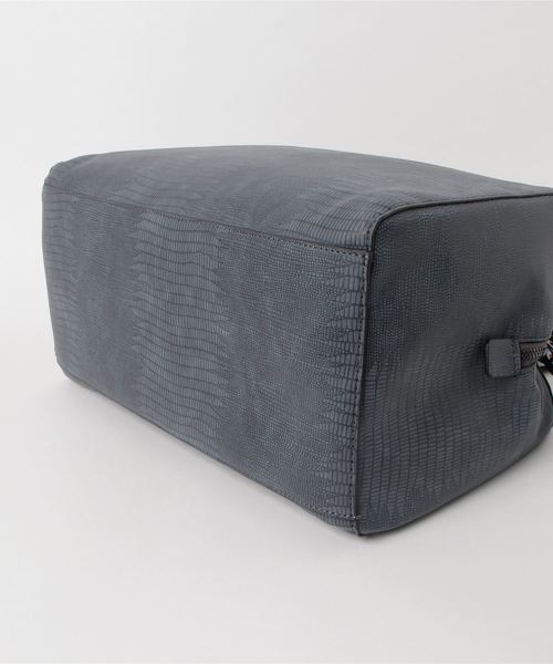 VitaFelice（ヴィータフェリーチェ）の「リザード型押し2wayボストンバッグ/トート・ショルダーバッグ（ボストンバッグ・レディース・ライトグレー/ブラウン/グリーン/ネイビー/チャコールグレー・FREE）」の9枚目の写真